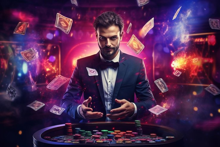 Antarmuka aplikasi mobile biroslot menampilkan menu olahraga, live-dealer, dan slot games